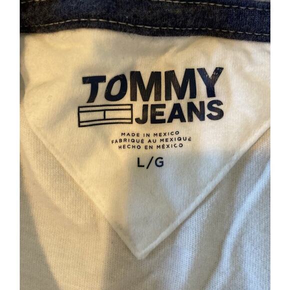 Tommy Jeans Logo T Shirt Size Large Men’s White - Picture 3 of 7